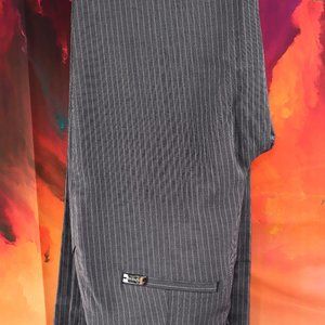 Express Design Studio Editor Dotted Gray Pants with White Pinstripes. Size 0